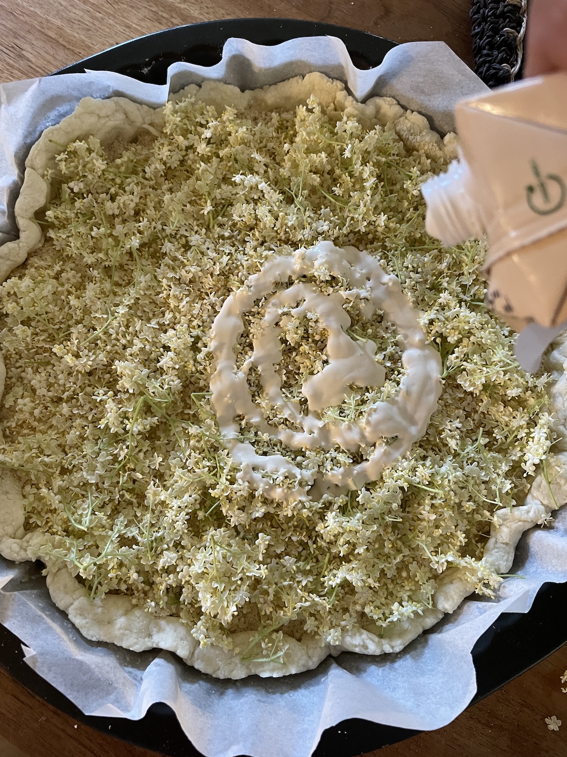 sauce soja sur la tarte